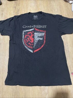 Men’s Black Short-Sleeve Graphic Tee 100% cotton LARGE
